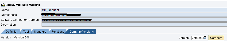 Compare mapping Version in SAP PI