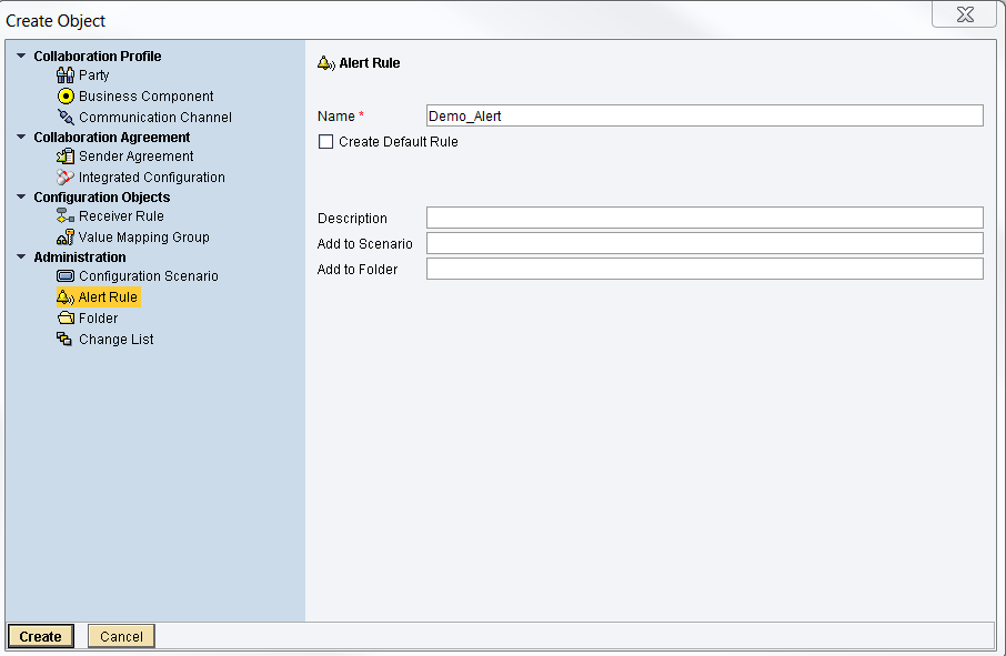 alert configuration in sap pi