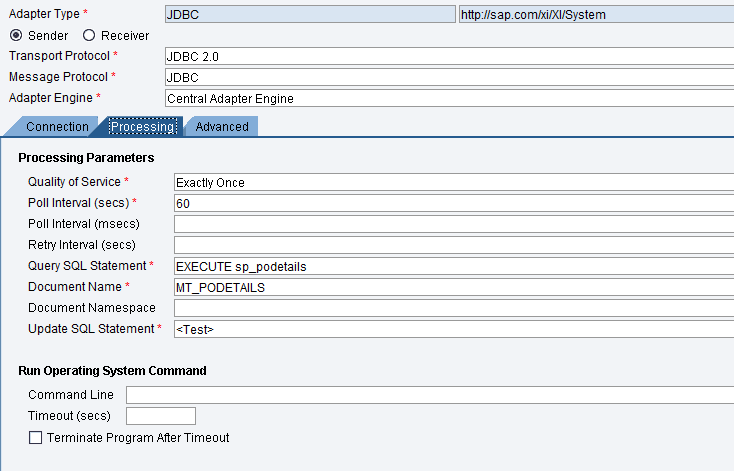 JDBC Adapter in SAP PI