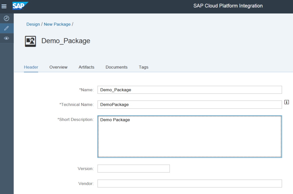 Create Package in SAP CPI