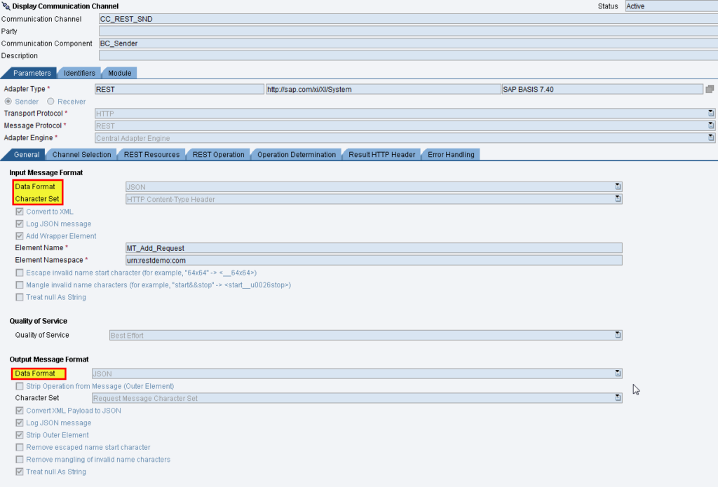 Sync Scenario using REST Adapter