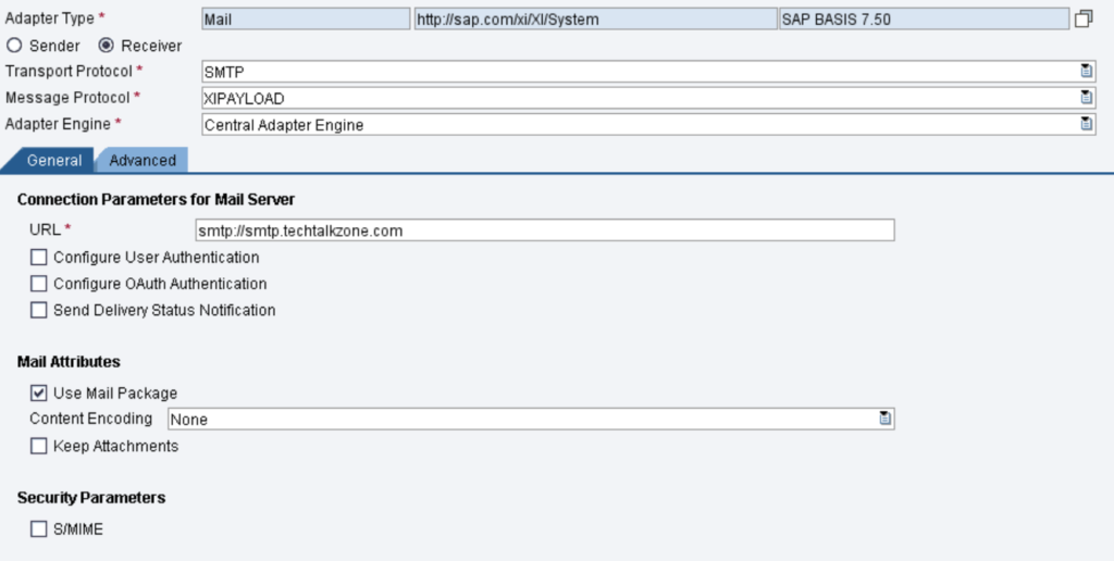 Mail adapter in sap pi
